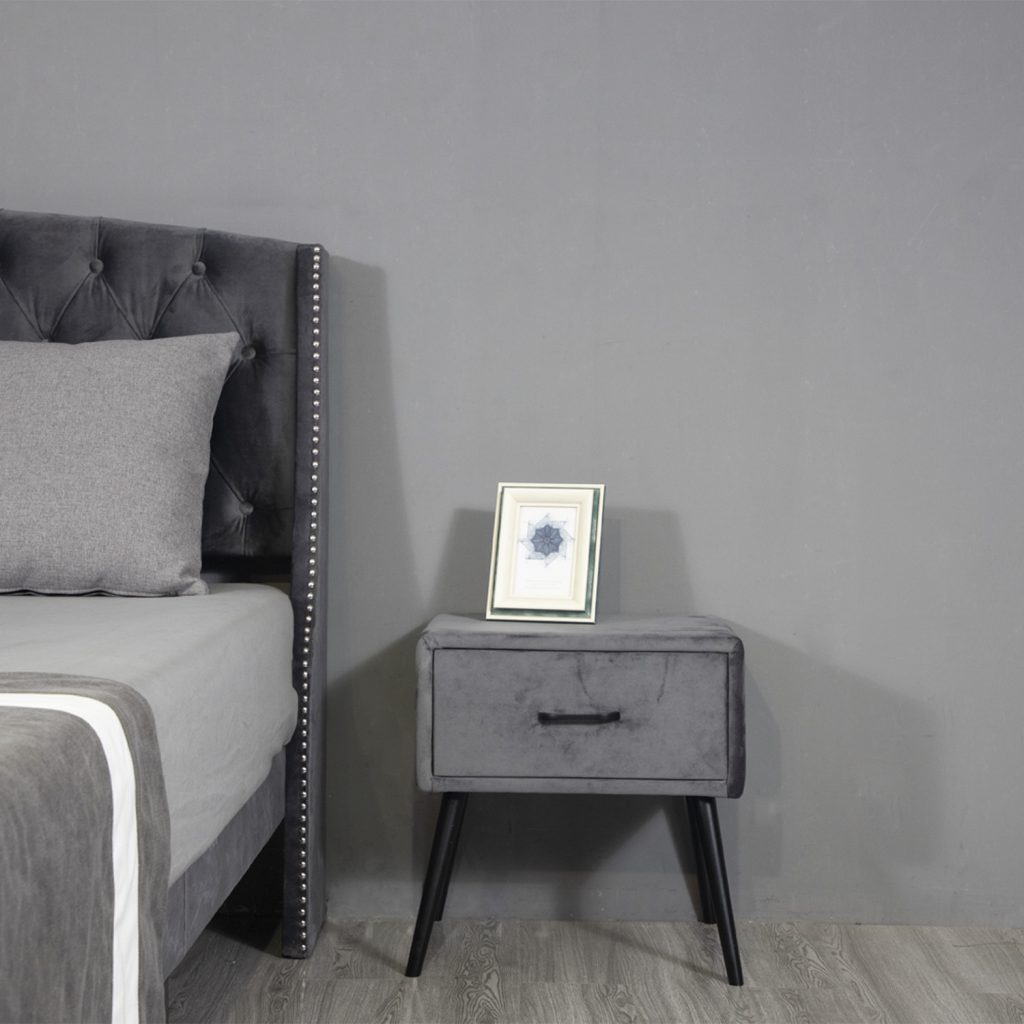 Modern Velvet Flat Bed 6