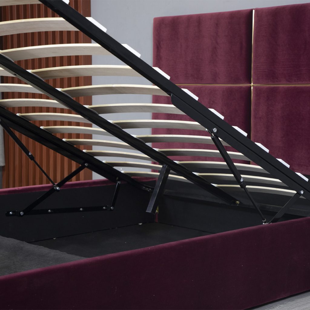 Square Velvet Drawer Bed 6