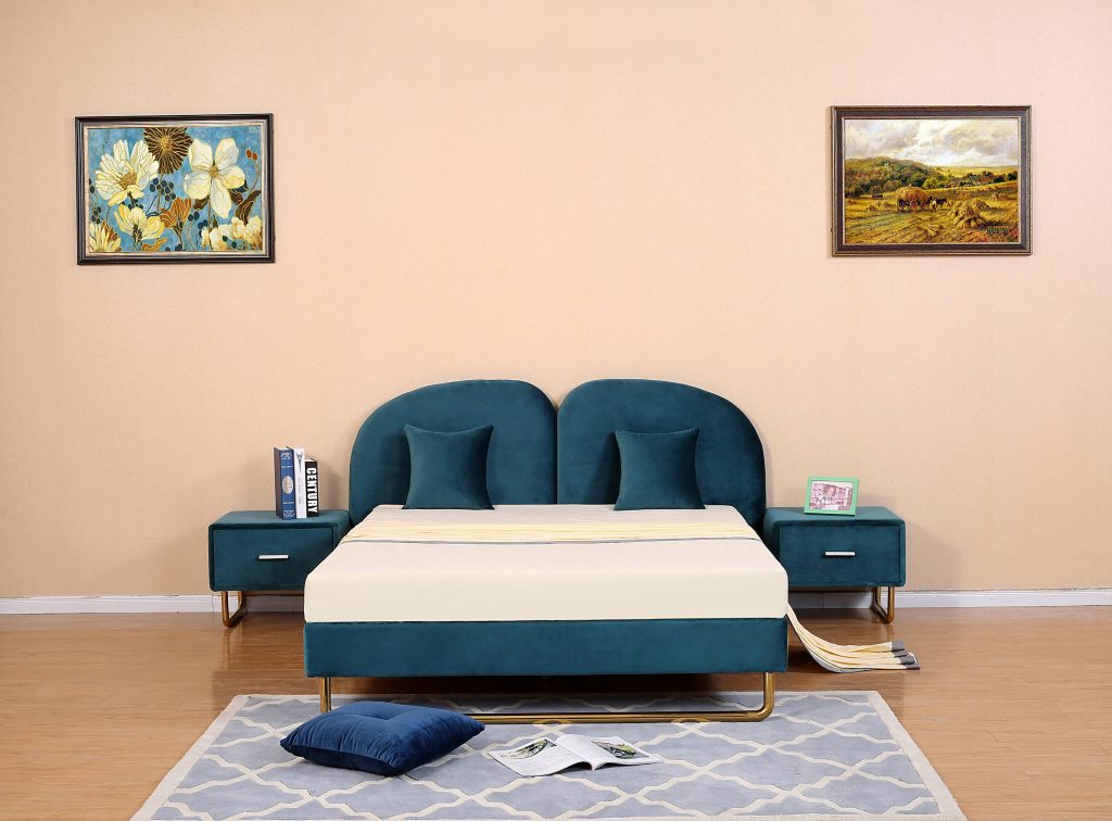 Upholstered 2 Headboards Bed 4