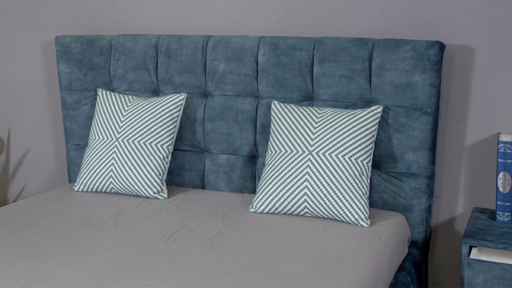 wooden upholstered velvet bed 6 1