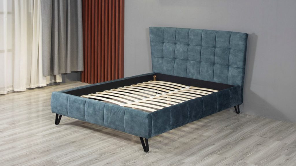 wooden upholstered velvet bed 8 1